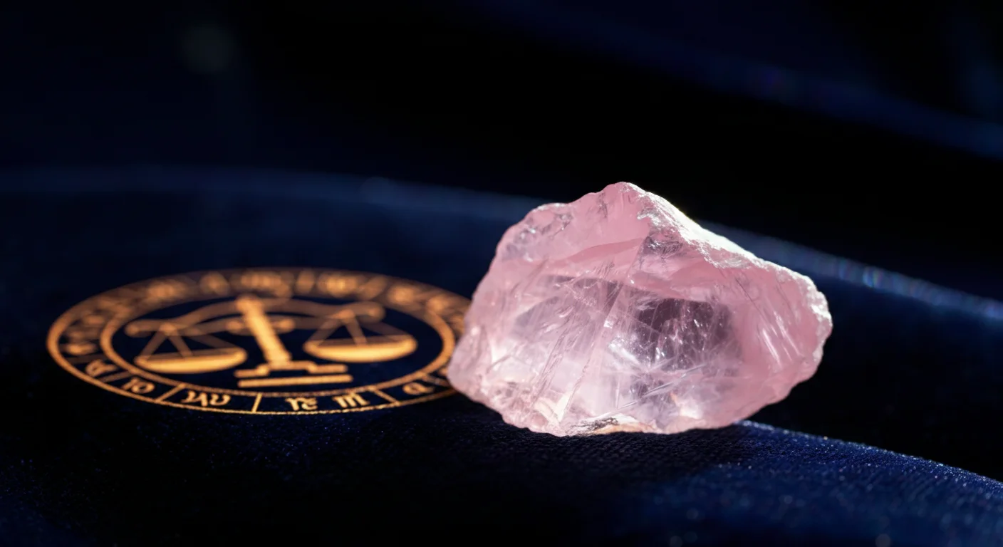 Surový růženín s astrologickými symboly znamení zvěrokruhu